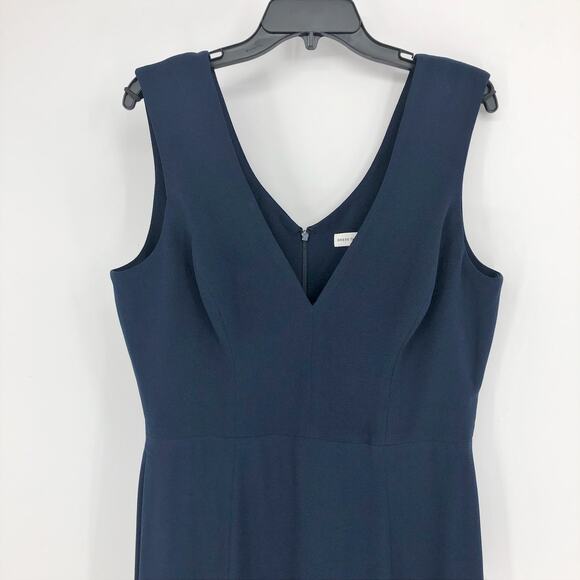 DRESS THE POPULATION Sandra Trumpet Gown XXL 14 Midnight Blue Crepe Dress NWT - Picture 5 of 11